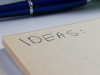 'ideas' written on notepad